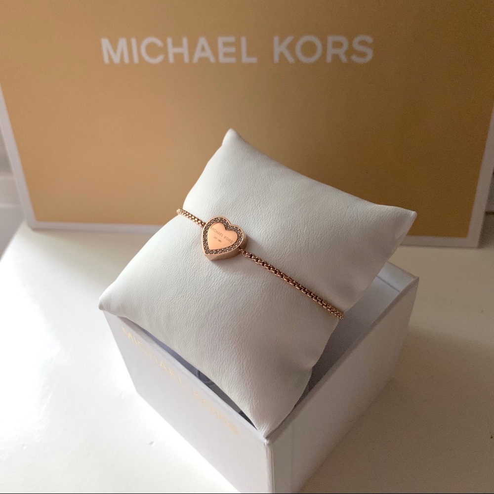 NWT authentic MK rosegold plated slider bracelet - Picture 3 of 6